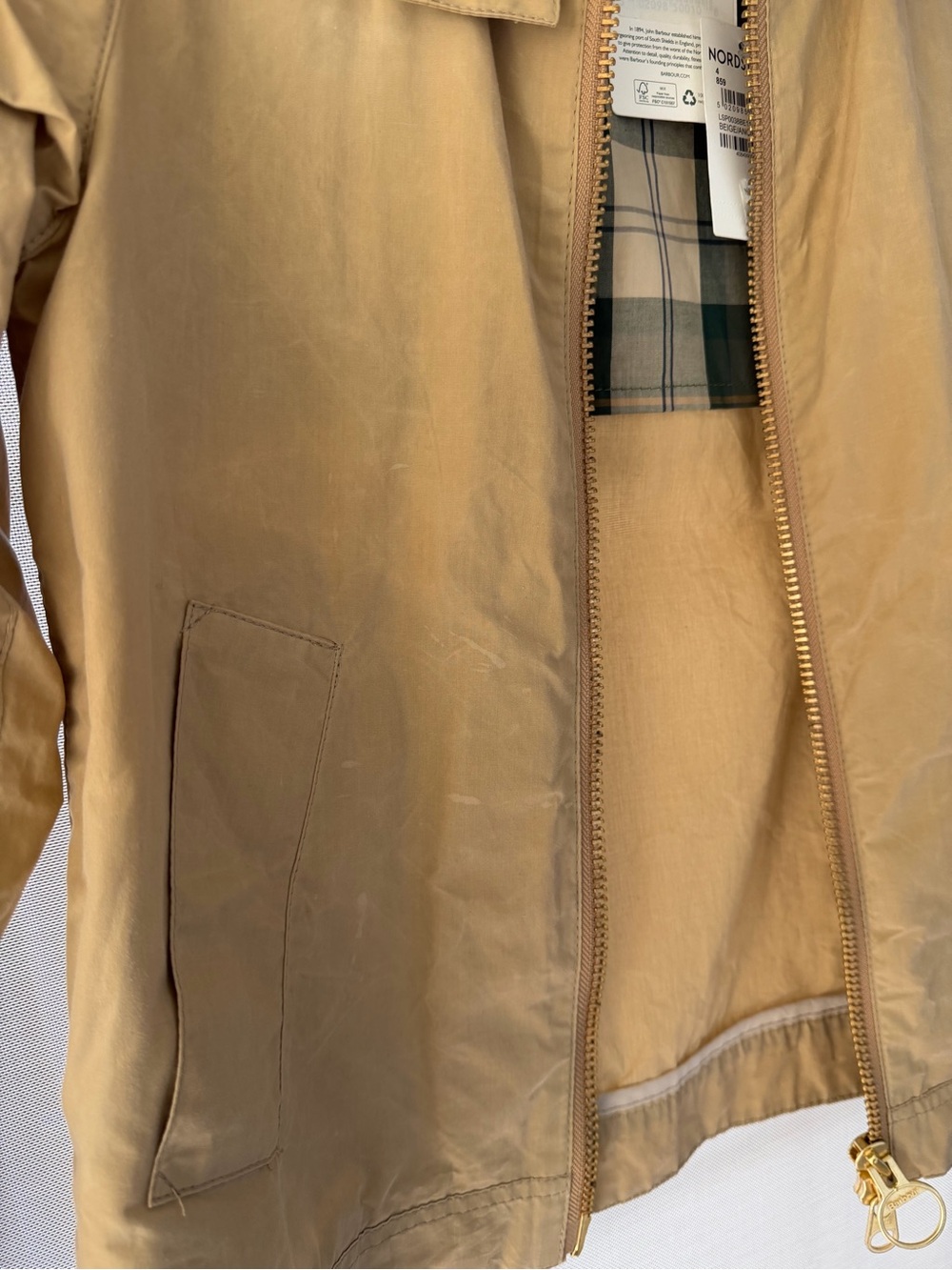Barbour Campbell Jacket with Brown Corduroy Collar - Picture 5 of 12